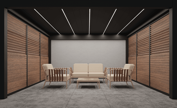 Linear LED Lighting in Roof Louvers