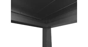 INVISIBLE JOINT BETWEEN THE GUTTER AND THE PERGOLA CROWN