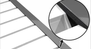 INTEGRATED SEALING GASKET BETWEEN THE CROWN AND THE LOUVERS