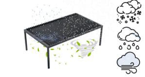 STRUCTURE RESISTANT TO SNOW, WIND, AND RAIN