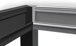 LED COVERS CHOSEN TO MATCH THE COLOR OF THE LOUVERS OR STRUCTURE WITHOUT VISIBLE CONNECTIONS