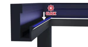 INNOVATIVE MOUNTING AND SHAPE OF LED PROFILES INTEGRATED WITH THE GUTTER